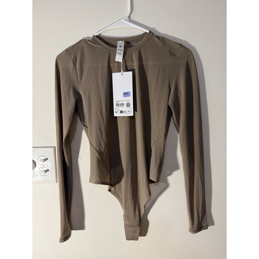 Lululemon Wundermost Nulu‎ Mesh Long-Sleeve Crewneck Bodysuit Size M TPTC NWT